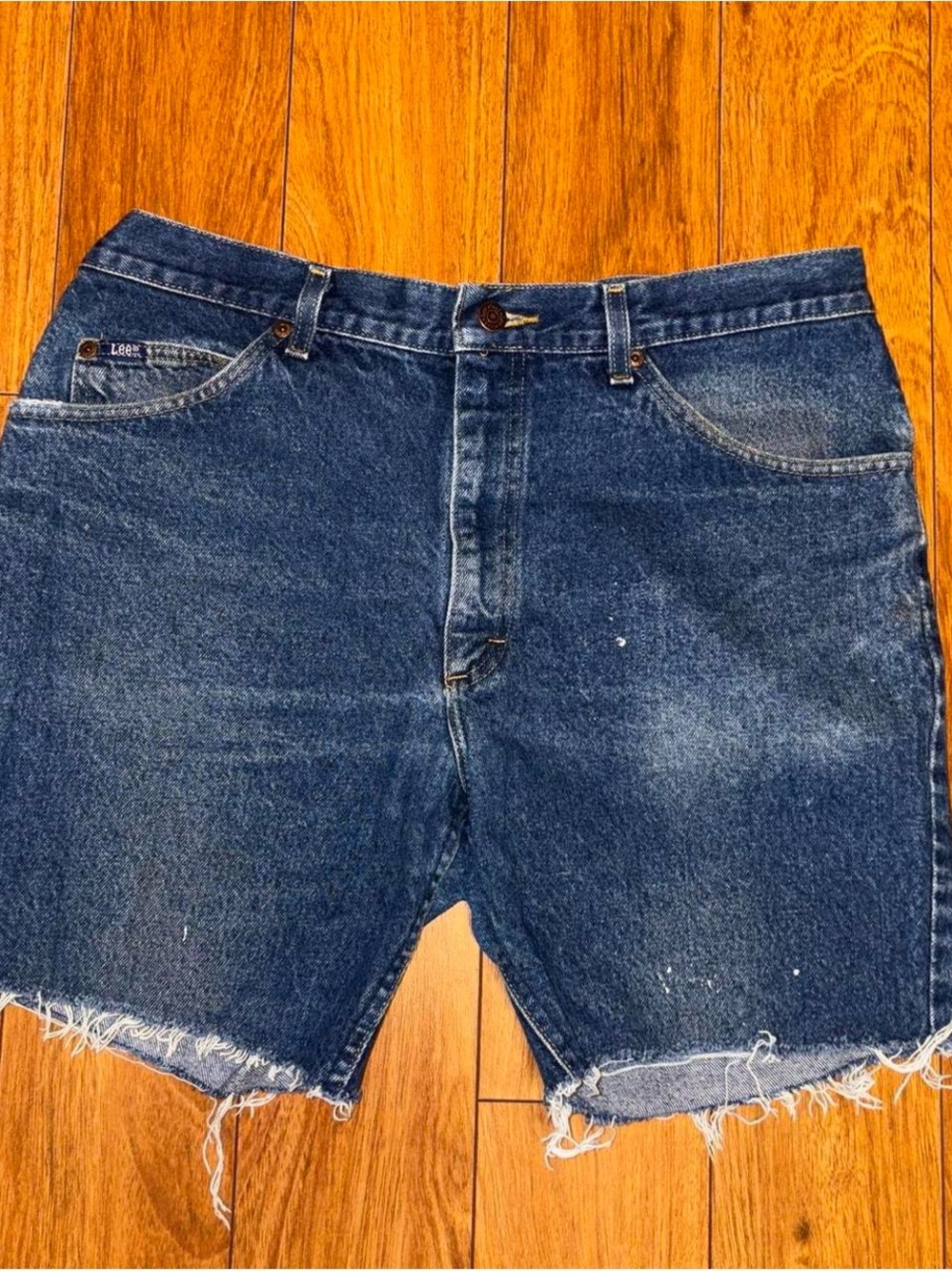 Lee navy denim shorts